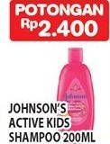 Promo Harga JOHNSONS Active Kids Shampoo 200 ml - Hypermart