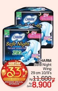 Promo Harga Charm Safe Night Wing 29cm 9 pcs - Lotte Grosir