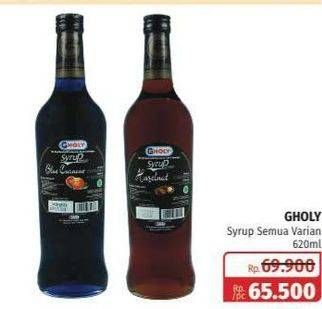 Promo Harga GHOLY Syrup All Variants 620 ml - Lotte Grosir
