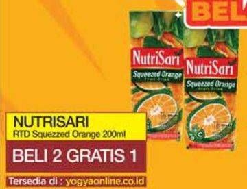 Promo Harga Nutrisari Juice Squeezed Orange 200 ml - Yogya