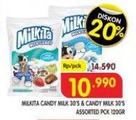 Promo Harga Milkita Milkshake Candy Milk, Assorted 120 gr - Superindo