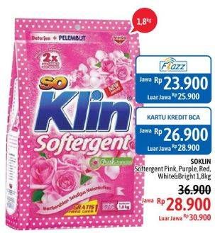 Promo Harga SO KLIN Softergent 1800 gr - Alfamidi