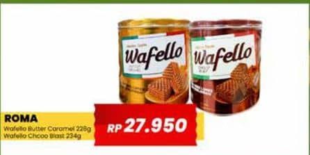 Promo Harga Roma Wafello Choco Blast, Butter Caramel 228 gr - Yogya