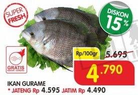 Promo Harga Ikan Gurame per 100 gr - Superindo