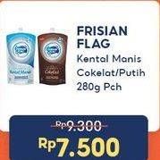 Promo Harga FRISIAN FLAG Susu Kental Manis Cokelat, Putih 280 gr - Indomaret