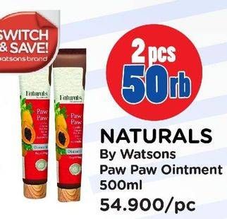 Promo Harga NATURALS BY WATSONS Paw Paw Ointment 500 ml - Watsons