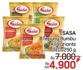 Promo Harga Sasa Tepung Bumbu All Variants 210 gr - LotteMart