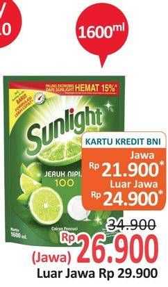 Promo Harga SUNLIGHT Pencuci Piring Jeruk Nipis 100 1600 ml - Alfamidi