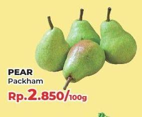 Promo Harga Pear Packham per 100 gr - Yogya