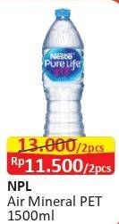 Promo Harga Nestle Pure Life Air Mineral 1500 ml - Alfamart
