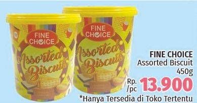 Promo Harga FINE CHOICE Assorted Biscuits 450 gr - LotteMart