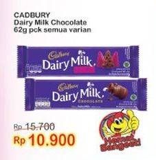 Promo Harga CADBURY Dairy Milk All Variants 62 gr - Indomaret