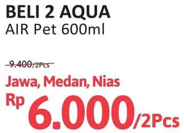 Promo Harga Aqua Air Mineral 600 ml - Alfamidi