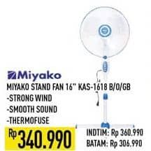 Promo Harga Miyako KAS-1618 Stand Fan B, O, GB  - Hypermart