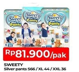 Promo Harga Sweety Silver Pants XL44, S66, XXL36 36 pcs - TIP TOP