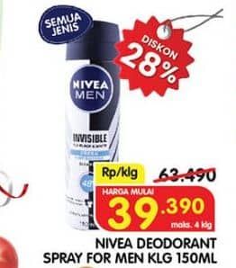 Promo Harga Nivea Deo Spray All Variants 150 ml - Superindo