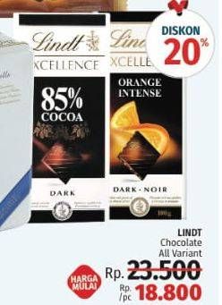 Promo Harga LINDT Coklat Excellence All Variants  - LotteMart