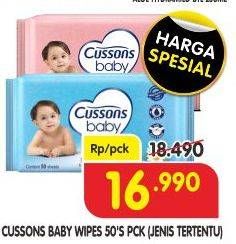 Promo Harga CUSSONS BABY Wipes 50 sheet - Superindo