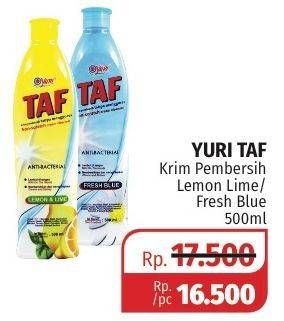 Promo Harga YURI TAF Cream Cleanser LimeLemon, Fresh Blue 500 ml - Lotte Grosir
