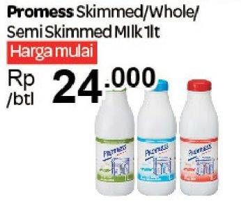 Promo Harga PROMESS Susu Cair Skimmed Milk, Semi-Skimmed Milk, Whole Milk 1000 ml - Carrefour