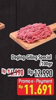 Promo Harga Daging Giling Sapi Spesial per 100 gr - Hypermart