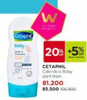 Promo Harga CETAPHIL Baby Gentle Wash & Shampoo Calendula 230 ml - Watsons