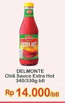 Promo Harga Del Monte Sauce Extra Hot Chilli 340 ml - Indomaret