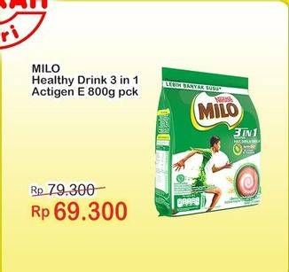 Promo Harga Milo ActivGo 3in1 800 gr - Indomaret