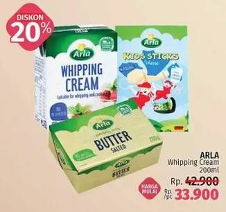 Promo Harga ARLA Whipped Cream 200 ml - LotteMart