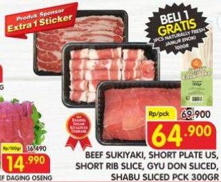Promo Harga Sapi Sukiyaki/Beef Short Plate Slice/Iga Sapi/Daging Gyudon Slice/Sapi Shabu-shabu   - Superindo