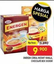 Promo Harga Energen Cereal Instant Vanilla, Chocolate per 5 pcs 30 gr - Superindo