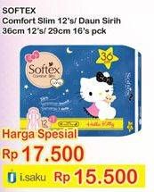 Promo Harga SOFTEX Pembalut Wanita Comfort Slim 12 / Daun Sirih 36cm12s / 29cm 16s  - Indomaret