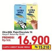 Promo Harga ULTRA MILK Susu UHT Coklat, Full Cream 1000 ml - Carrefour