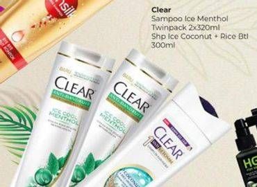 Promo Harga CLEAR Shampoo Coconut Rice Freshness, Ice Cool Menthol 70 ml - Carrefour