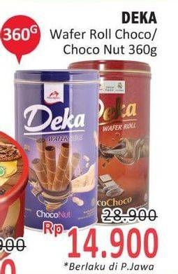 Promo Harga DUA KELINCI Deka Wafer Roll Choco Choco, Choco Nut 360 gr - Indomaret