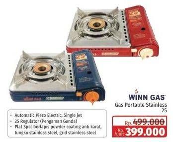 Promo Harga Winn Gas Portable Gas Cooker 2S  - Lotte Grosir