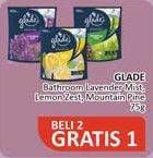 Promo Harga Glade Bathroom Lavender Mist, Lemon Zest, Mountain Pine 80 gr - Alfamidi
