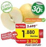 Promo Harga Pear Century per 100 gr - Superindo