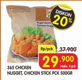 Promo Harga 365 Chicken Nugget / Stick 500 gr - Superindo