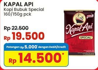 Promo Harga Kapal Api Kopi Bubuk Special 165 gr - Indomaret