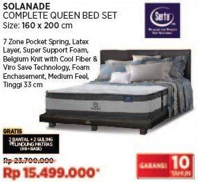 Promo Harga Serta Solanade Complete Queen Bed Set  - COURTS