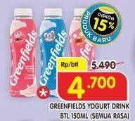 Promo Harga GREENFIELDS Yogurt Drink All Variants 150 ml - Superindo