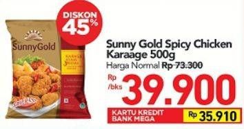 Promo Harga SUNNY GOLD Chicken Karaage Pedas 500 gr - Carrefour