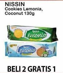 Promo Harga NISSIN Cookies Lemonia Lemon, Coconut 130 gr - Alfamart