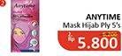 Promo Harga ANYTIME Mask Hijab 5 pcs - Alfamidi