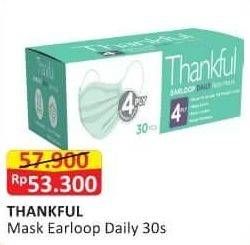 Promo Harga THANKFUL Earloop Daily Mask 30 pcs - Alfamart
