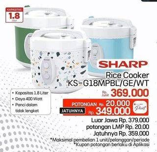 Promo Harga Sharp KS-G18MP Rice Cooker  - Lotte Grosir