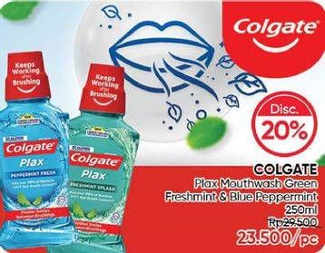 Promo Harga COLGATE Mouthwash Plax Fresh Mint, Peppermint 250 ml - Guardian