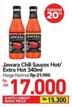 Promo Harga JAWARA Sambal Hot, Extra Hot 340 ml - Carrefour