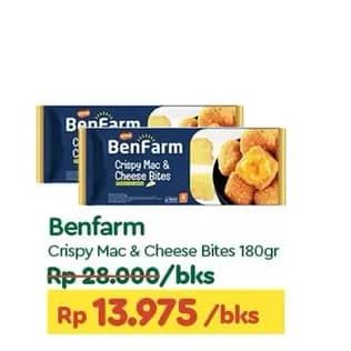 Promo Harga Benfarm Crispy Mac and Cheese Bites 180 gr - TIP TOP